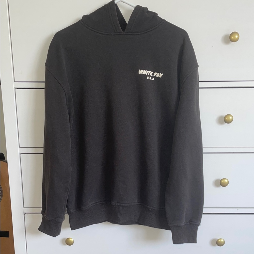 White Fox Charcoal Grey Hoodie